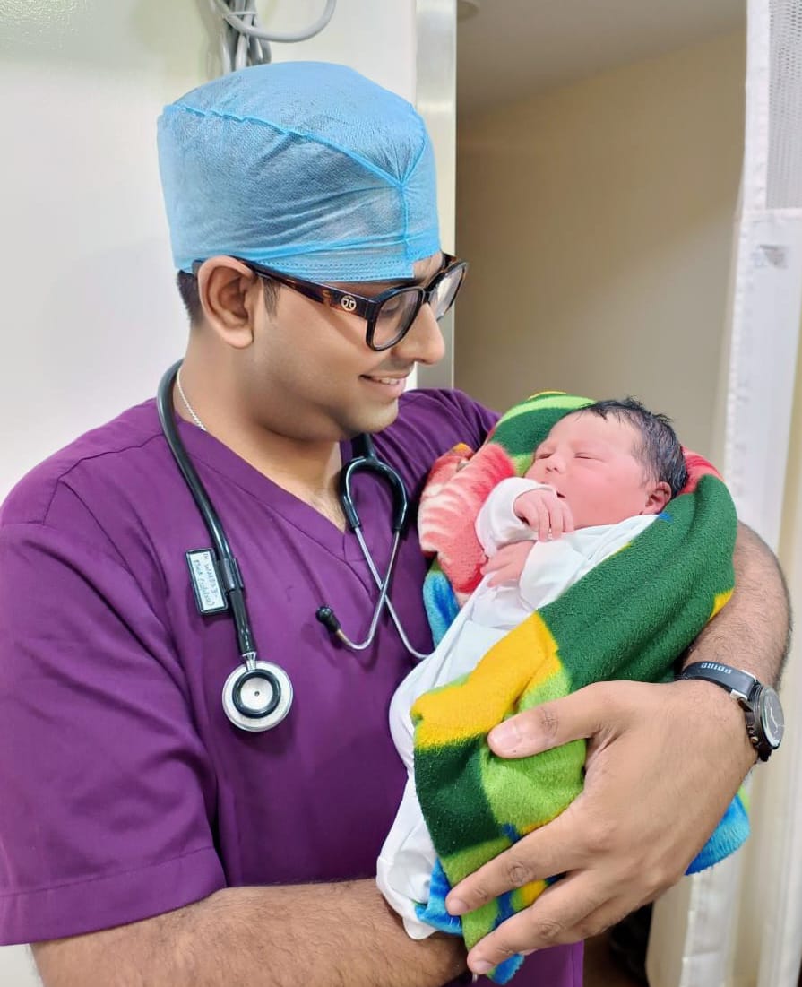 Dr. Navin with Little one